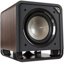 Polk Audio HTS 10 Powered Subwoofer with Power Port Technology | 10” Woofer, up to 200W Amp | For the Ultimate Home Theater Experience | Modern Sub that Fits in any Setting | Washed Black Walnut