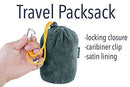 AirComfy Inflatable Neck Travel Pillow - Luxuriously Soft Washable Cover and Compact Packsack with Travel Clip - for Lightweight Support in Airplane, Car, Train, Bus and Home - Gray