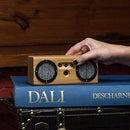Bongo Bamboo Bluetooth Speaker - Portable & Wireless Retro Wood Design - Vintage Black & White