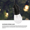 2 Pack Outdoor String Lights with 16 Dimmable Edison Vintage Bulbs, UL Listed Heavy-Duty Decorative Café Patio Lights for Bistro Garden