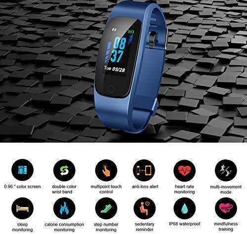 Updated 2019 Version High-End Fitness Tracker HR, Activity Trackers Health Exercise Watch with Heart Rate and Sleep Monitor, Smart Band Calorie Counter, Step Counter, Pedometer Walking for Men & Women