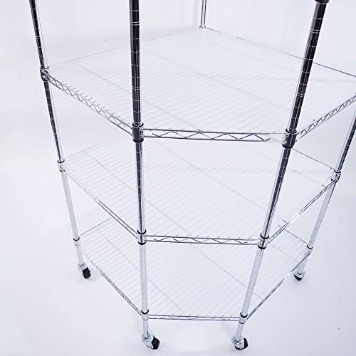 SoSo-BanTian1989 72"x28"x28" Commercial 6 Tier Adjustable Wire Metal Shelf Rack (Chrome)