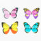 Set of 100 Butterfly Cake & Cupcake Toppers Food Decoration 4 Colour