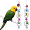 BWOGUE 5pcs Bird Parrot Toys Hanging Bell Pet Bird Cage Hammock Swing Toy Hanging Toy for Small Parakeets Cockatiels, Conures, Macaws, Parrots, Love Birds, Finches