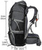 Hiking Backpack 50L Travel Camping Backpack with Rain Cover