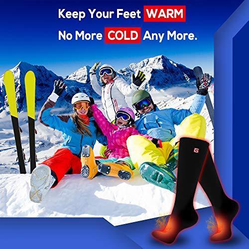 Electric Battery Heated Socks for Women Men,Winter Rechargeable Thermal Heat Socks Kit,Battery Powered Electric Heated Ski Bike Motorcycle Warm Socks Foot Warmer,Winter Sports Outdoor Thermo Socks,M/L