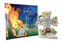 Baby Gift Set, Christening, Baptism, Baby Shower Gift - Includes God Created Everything Night Light and God Bless You and Good Night Book