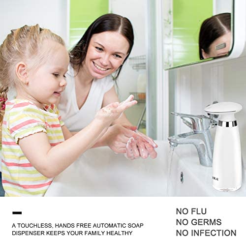 Secura Automatic Soap Dispenser 350ML / 11.8OZ Premium Touchless Battery Operated Electric Dispensers w/Adjustable Soap Dispensing Volume Control, Black