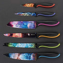 Cosmos Kitchen Knife Set in Gift Box - Unique Gifts For Men and For Women - 6-Piece Colorful Cooking Chef Knives Set