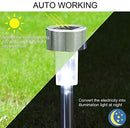 ATHLERIA 16 Pack Solar Lights Outdoor Pathway,Solar Walkway Lights Outdoor,Garden Led Lights for Landscape/Patio/Lawn/Yard/Driveway-Cold White (Stainless Steel)