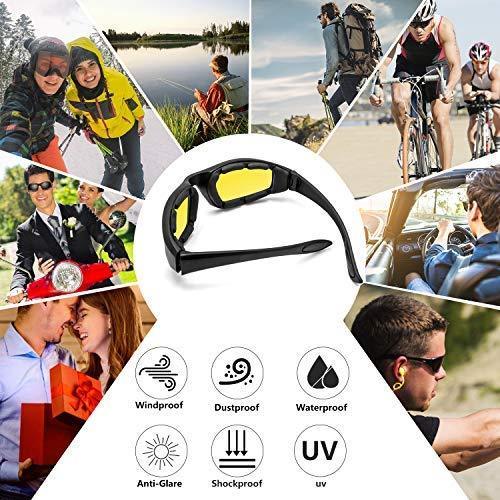 3 Pair Motorcycle Riding Glasses Padding Goggles UV Protection Dustproof WindproofMotorcycle Sunglasses with Clear Lens for Outdoor sports Actives