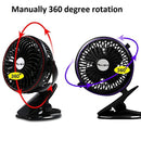 Yoosion USB FAN Clip Portable 2200mAh Rechargeable Battery Powered USB Desk Fan 4 Blades Quite Personal Cooling Mini Fans