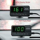 Digital Universal GPS HUD Speedometer Display GPS Head Up Dispaly Speedometer Car Truck Odometer with Over Speed Warning/Car Clock / 5.4in Large Screen KingNeed C90