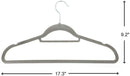 Relentless Group 50-Pack Non-Slip Sturdy Velvet Hangers with Accessory Bar. Ultra-Thin and Space Saving (Grey)