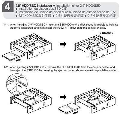 ICY DOCK 5.25” Ext. Bay to 3.5” HDD/Device Bay + Ultra Slim ODD Bay Mounting Kit Bracket - Flex-FIT Duo MB343SPO