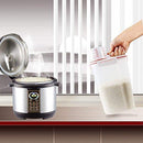 Mini Dry Food Storage Container - Rice Container with Pour Spout + Cup - Handy Dry Food Keeper for Sugar Beans Grain Candy 1.5L Blue