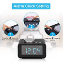 YISSVIC Digital Alarm Clock with 3.2” Display FM Radio AUX-in Speaker Indoor Thermometer 2 USB Charger Port Snooze and Dual Alarm for Bedroom Black (3.2'')