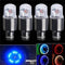 Gechiqno 4 Pair LED Wheel Lights - Car Bike Wheel Tire Tyre Valve Dust Cap, Safety, Waterproof, Motion Activated, Spoke Flash Lights Car Valve Stems & Caps Accessories