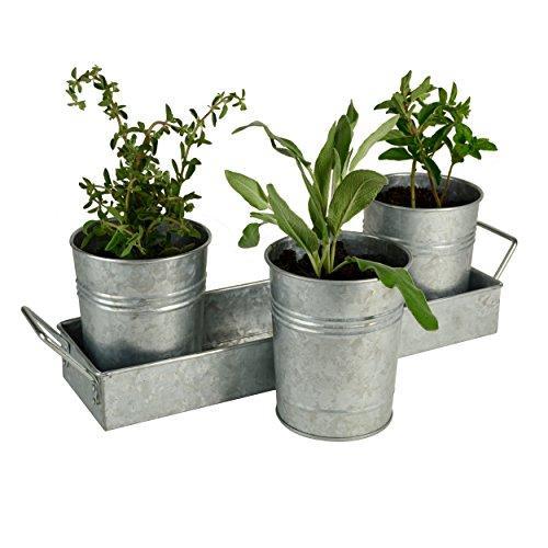 Artland Masonware Picnic Caddy & Planter Set, Galvanized