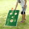 OOFIT Smiling Face Golf Cornhole Game with Chipping Mats Tailgate Chipping Game Set, Great Fun with Friends and Family