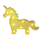 Pooqla LED Night Light Lamp Kids Marquee Letter Lights Unicorn Shape Signs Light Up Christmas Party Wall Decoration Battery Operated (Pink)