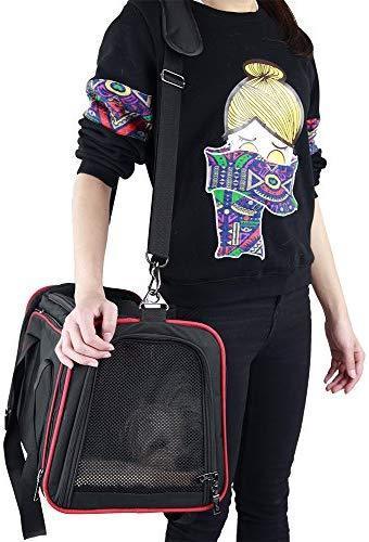 Airline Approved Cat Carrier – KiddyWoof Small Pet Carrier Travel Dog Purse Bag, Portable Soft Sided Cat Carrier with Two Side Expandable for Little Animals, Rabbit, Kitties, Kitten and Puppy