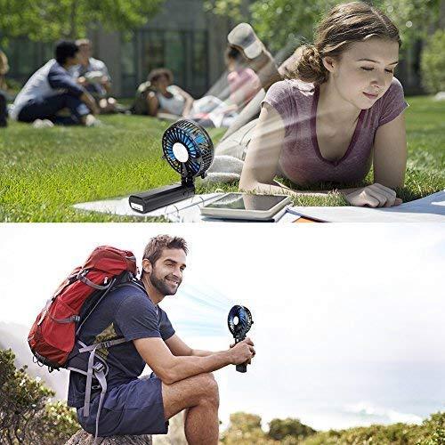 OPOLAR 10400mAh Battery Operated Fan, Portable Handheld Fan with 10-40 Hours Working Time,3 Setting, Strong Wind,Foldable Design, for Travel, Hurricanes, Camping and Outdoor Activities