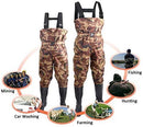 Kingdom Chest Waders Waterproof - Hunting & Fishing Waders with Neoprene Boots, Nylon and PVC Insulated Material