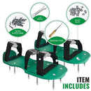 Premium Lawn Aerator Shoes - Heavy Duty 2” Spiked Sandals for Aerating Your Lawn or Yard - Revive Your Lawn Roots with Lawn Aerator Shoes - Comes with a Weed Pulling Tool