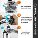 Wumal Can Opener Manual - Heavy Duty Stainless Steel Tin Can Opener, Food-Safe & BPA Free, Built-in Bottle Opener with Easy Turn Big Knob, Ergonomic Anti-Slip Handle