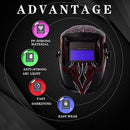 Large Viewing Screen 3.9"X2.4" True Color Solar Power Auto Darkening Welding Helmet, 4 Arc Sensor Wide Shade 4/5-9/9-13 for TIG MIG Arc Weld Grinding Welder Mask Robot Design