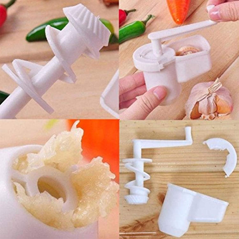 Kemilove Multifunctional Garlic Ginger Crusher Grinder Press Rotate Kitchen Gadget Tools (Small)