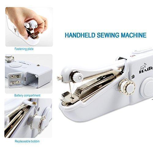 HAITRAL Mini Portable Sewing Machine with Light and Foot Pedal Adjustable Speed