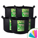 VIVOSUN 5-Pack 10 Gallon Plant Grow Bags, Premium Series Thichkened Non-Woven Aeration Fabric Pots w/Handles - Reinforced Weight Capacity & Extremely Durable (Black)