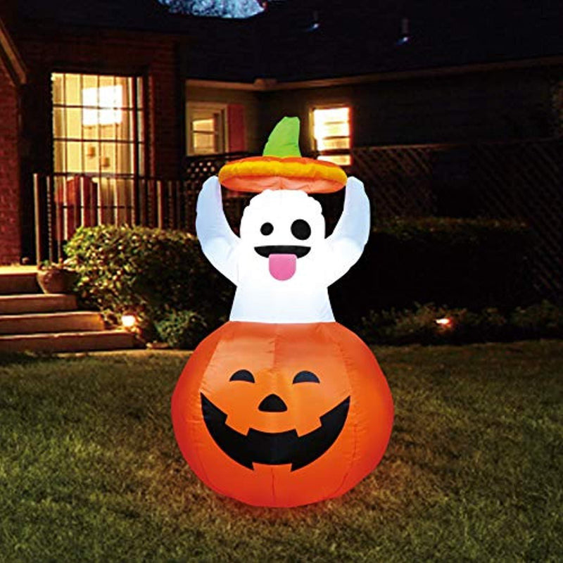 Joiedomi Halloween Inflatable Ghost in Pumpkin for Halloween Outdoor Decoration (5 ft Tall)