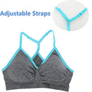 AKAMC 3 Pack Women's Medium Support Cross Back Wirefree Removable Cups Yoga Sport Bra