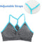 AKAMC 3 Pack Women's Medium Support Cross Back Wirefree Removable Cups Yoga Sport Bra