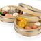 Flexzion Bamboo Steamer Basket Set (10 inch) with Stainless Steel Banding 50x Steamer Liners and 2 Pairs of Chopsticks, Chinese Steamer for Cooking Food