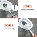 COSTOM Toilet Brush Set,Toilet Bowl Brush and Holder for Bathroom Toilet - White