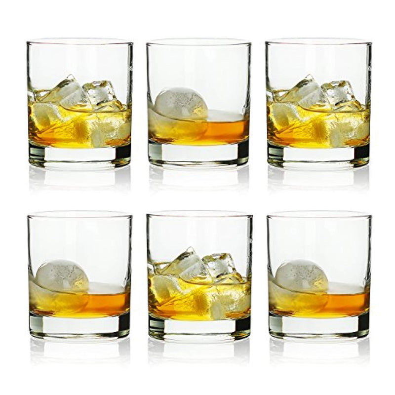 Rock Style Old Fashioned Whiskey Glasses 11 Ounce, Short Glasses For Camping/Party,Set Of 6