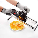 Adjustable Mandoline Slicer-5-Blade Stainless Steel Vegetable Slicer-Best Kitchen Vegetables Fruits Cutter Chopper-Professional V-blade Mandoline V Slicer-Julienne Cutter with Cleaning Brush