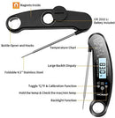 A ALPS Digital Instant Read Meat Thermometer with Probe Fast Waterproof Thermometer with Back light and Calibration. Digital Food Thermometer for Cooking, Kitchen