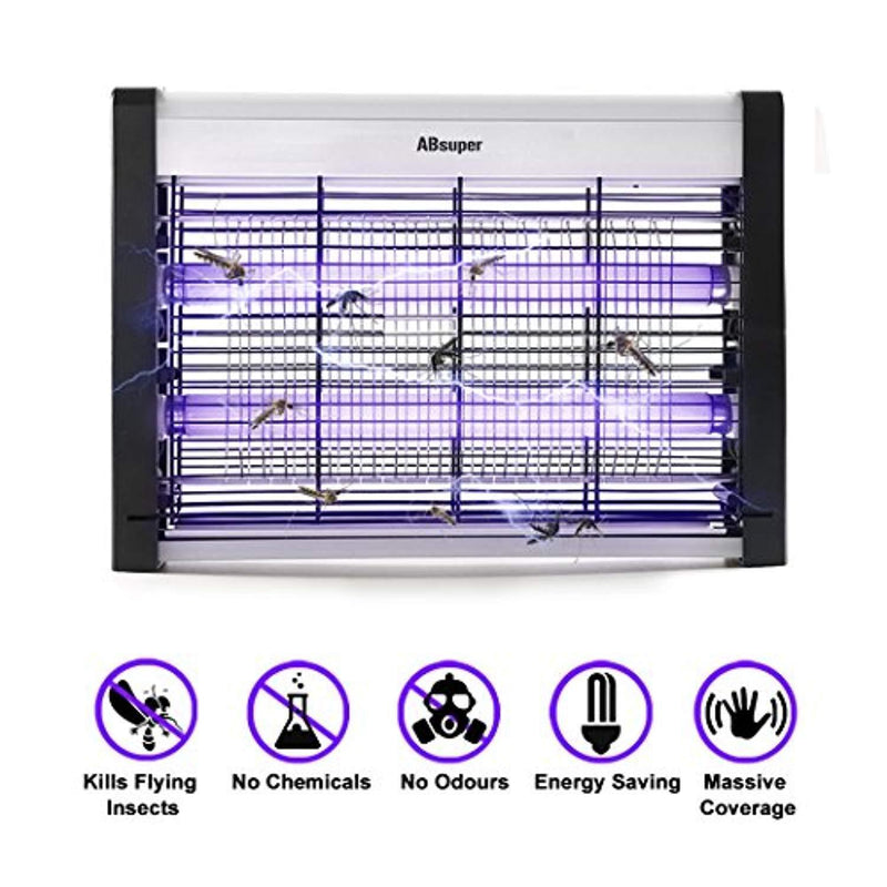 Electric Indoor Bug Zapper, ABsuper Indoor Mosquito Fly Insect Killer 20W 6000sq.ft Coverage for Home Garden Stable Warehouse