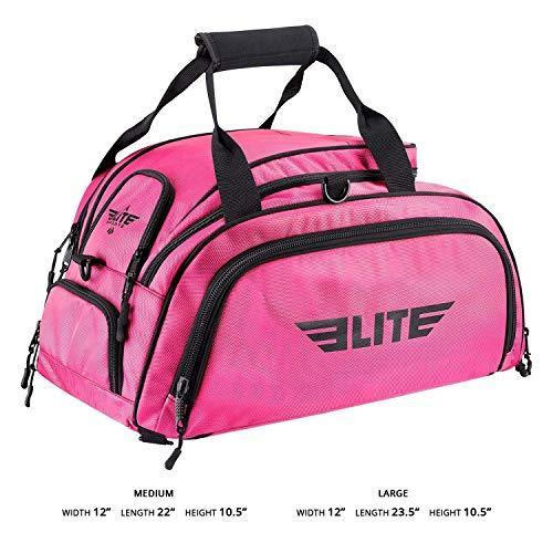 Elite Sports Boxing Gym Duffle Bag for MMA, BJJ, Jiu Jitsu Gear, Duffel Athletic Gym Backpack with Shoes Compartment