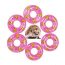 HAICHEN TEC 3.74 Inch Small Animal Hedgehog Fancy Mouse Bath Collar Ring Yellow Duck Transparent Swimming Rings Hamster Swim Life Jacket Float Coat Photo Shoot Toy Cage Accessories(6 Pack)