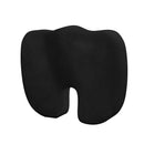 Seat Cushion - Car Seat Butt Pillow, Hip Support for Office Chair and Wheelchair - Coccyx Orthopedic Memory Foam Pad for Tailbone, Sciatica, Back Pain Relief - Breathable, Black (2-Pack)