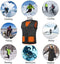 Veczom Heated Vest Heated Jacket Electric Heating Vest for Men Women USB Charging Lightweight Outdoor Hike Fishing Camping Hunting Washable Warm Clothes (Battery NOT Included)