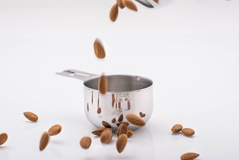 Stainless Steel Measuring Cups Set - Stackable 6 Pieces By Superb Chefs.