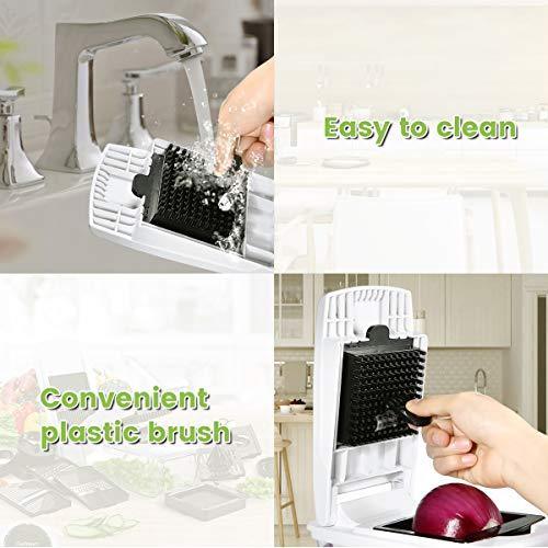 Mandoline Slicer Vegetable Chopper, Godmorn ALL IN 1 Professional Veggie Food Dicer Cutter Grater Julienne, Fruit Onion Potato Chopper Spiralizer, Egg Separator, Juicer, Preparing Salad