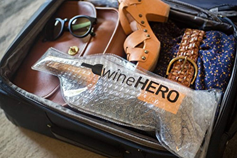 WineHero - 6 Pack Reusable Leak Proof Bottle Protector Bag for Travel  Pack in Airplane Checked Baggage, Luggage, or Suitcase - Good for Cruise Travel - Wine Travel Accessory